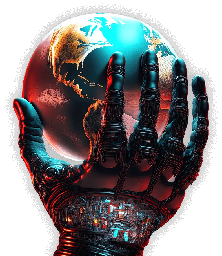 Matrix Hand Holding World